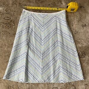 Talbots skirt, EUC, size 8, blue stripe seersucker